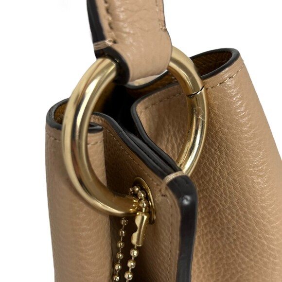 COACH Charlie Bucket Bag Sand Taupe Beige Everyday Classic Gold Hardware ($350) - Picture 10 of 14